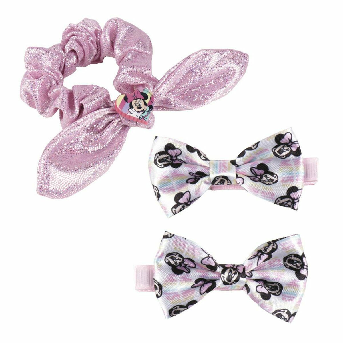 Elastici per Capelli Disney   Rosa Minnie Mouse Fiocco Set